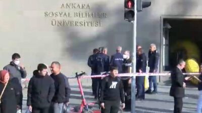 Ankara Sosyal Bilimler Üniversitesi'nin Ulus'taki binasında yangın önleme sisteminde gaz