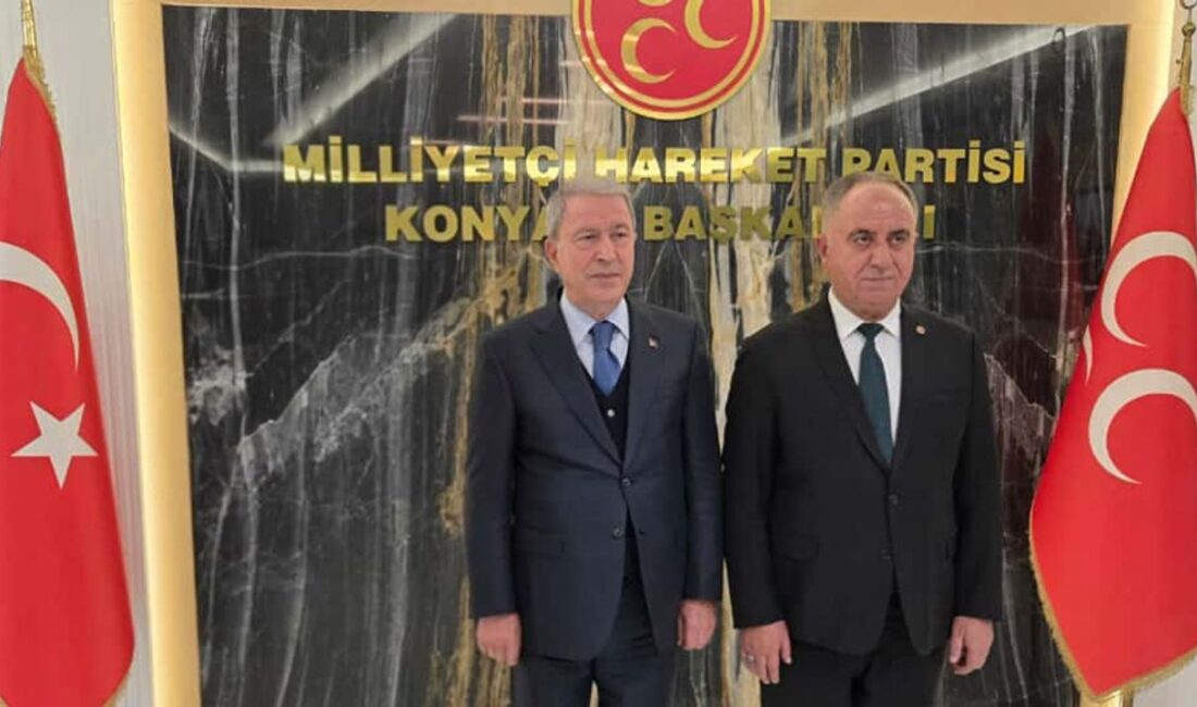 Hulusi Akar, Milliyetçi Hareket Partisi Konya İl Başkanlığı’na gerçekleştirdiği ziyaret
