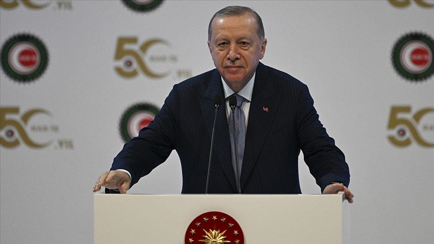 Recep Tayyip Erdoğan, HAK‑İŞ Konfederasyonu’nun 50. kuruluş yılı etkinliğinde yaptığı