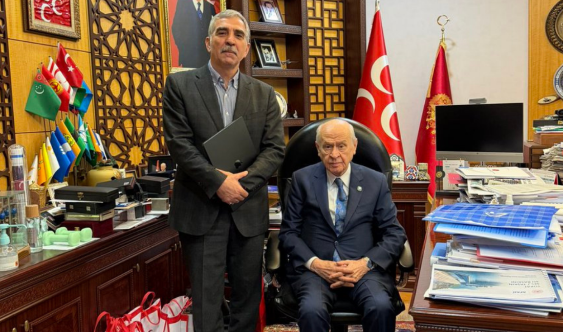 Eyyup Yıldız, Milliyetçi Hareket Partisi Genel Başkanı Devlet Bahçeli’yi makamında