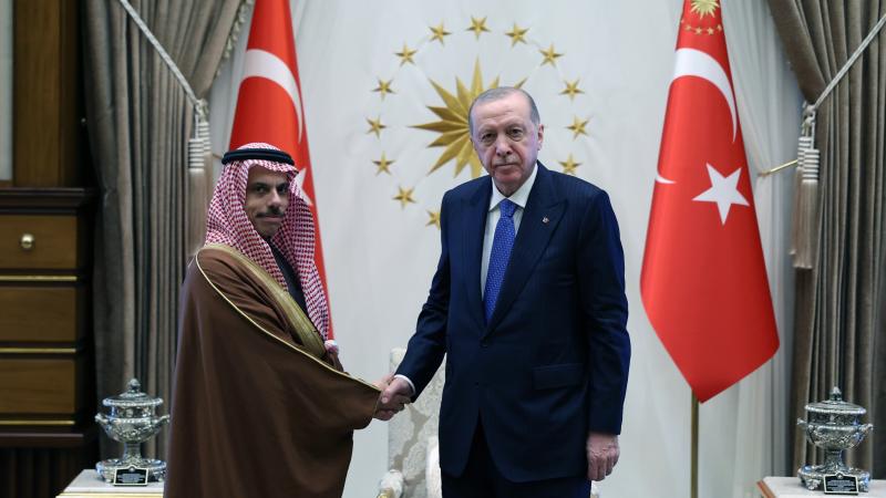 Cumhurbaşkanı Recep Tayyip Erdoğan, Suudi Arabistan Dışişleri Bakanı Faysal bin