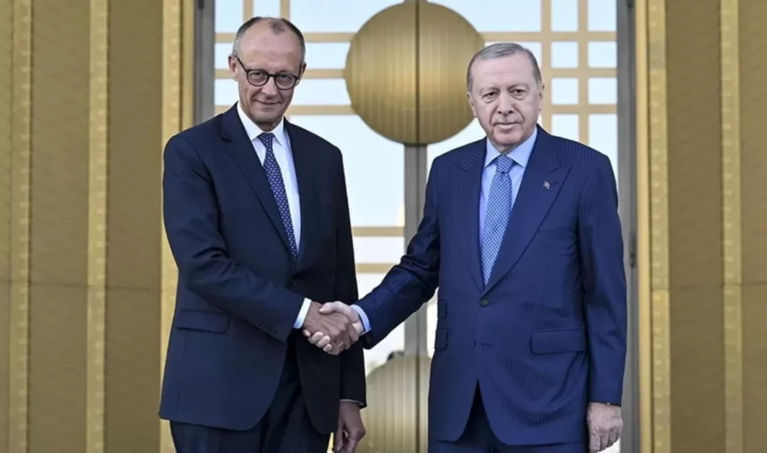 Cumhurbaşkanı Recep Tayyip Erdoğan ile Almanya Şansölyesi Friedrich Merz arasında