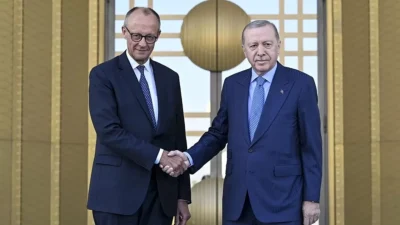 Cumhurbaşkanı Recep Tayyip Erdoğan ile Almanya Şansölyesi Friedrich Merz arasında