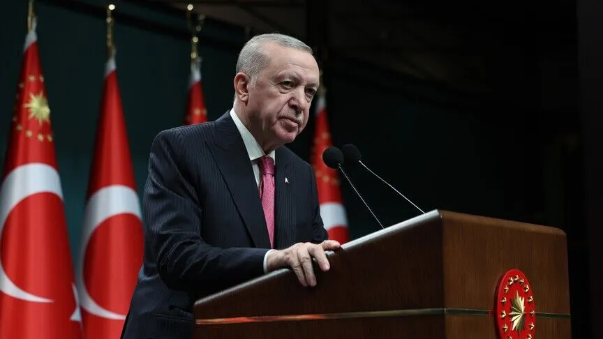 Cumhurbaşkanı Recep Tayyip Erdoğan, Cumhurbaşkanlığı Külliyesi'nde gerçekleştirilen Kabine Toplantısı’nın ardından