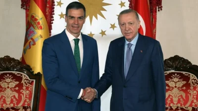 Cumhurbaşkanı Recep Tayyip Erdoğan, İspanya Başbakanı Pedro Sanchez ile bir