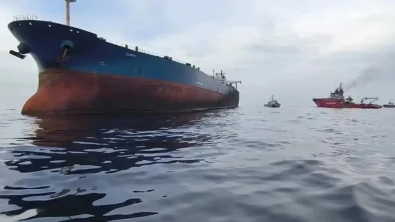 Rusya'nın Taman Limanı'ndan aldığı kömür yükünü Trabzon'a taşımakta olan "Mv