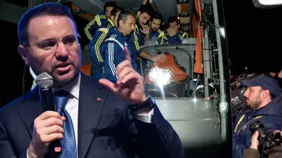 Fenerbahçe futbol takımını taşıyan otobüse 4 Nisan 2015'te Trabzon'un Sürmene