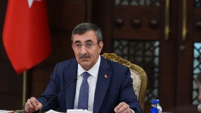 Cumhurbaşkanı Yardımcısı Cevdet Yılmaz, Cumhurbaşkanlığı Külliyesi’nde düzenlenen "Yasa Dışı Sanal