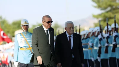 Cumhurbaşkanı Recep Tayyip Erdoğan, Ankara'da Filistin Devlet Başkanı Mahmud Abbas