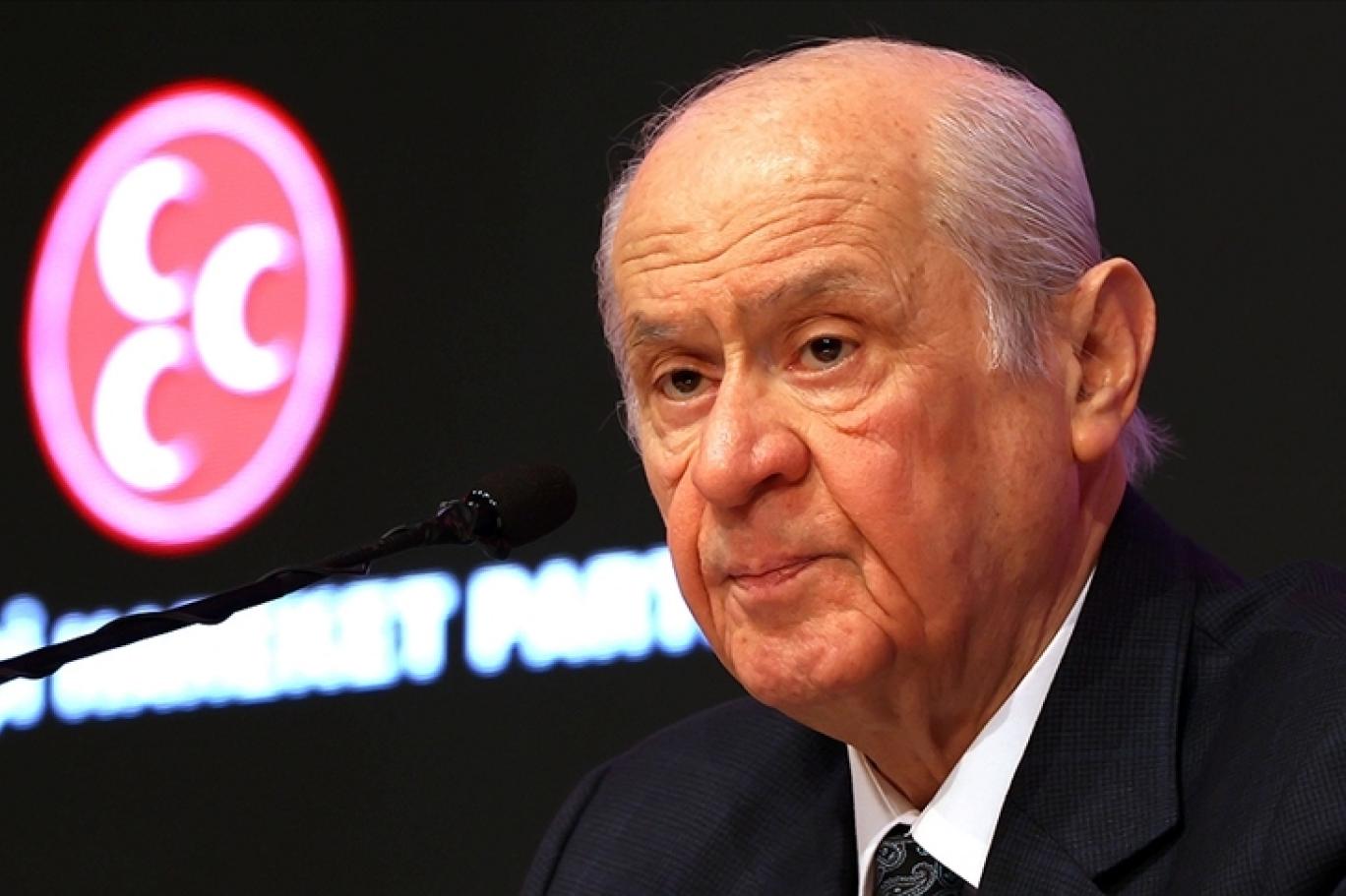 Milliyetçi Hareket Partisi (MHP) Genel Başkanı Devlet Bahçeli, "Terörsüz Türkiye"