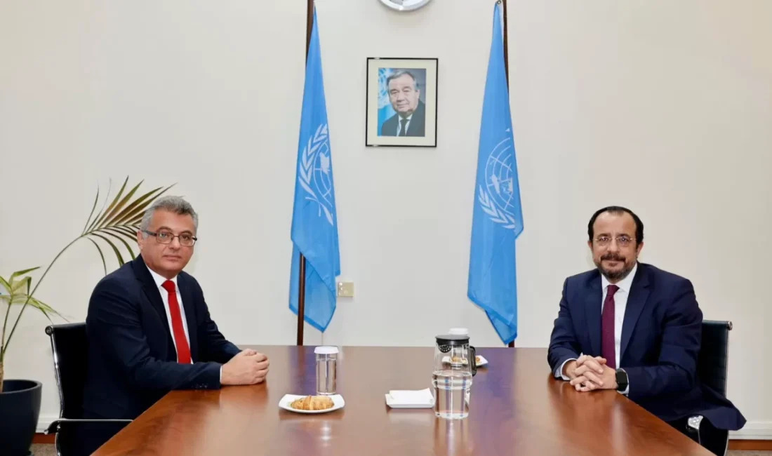 KKTC Cumhurbaşkanı Tufan Erhürman, GKRY Lideri Nikos Hristodulidis ile gerçekleştirdiği