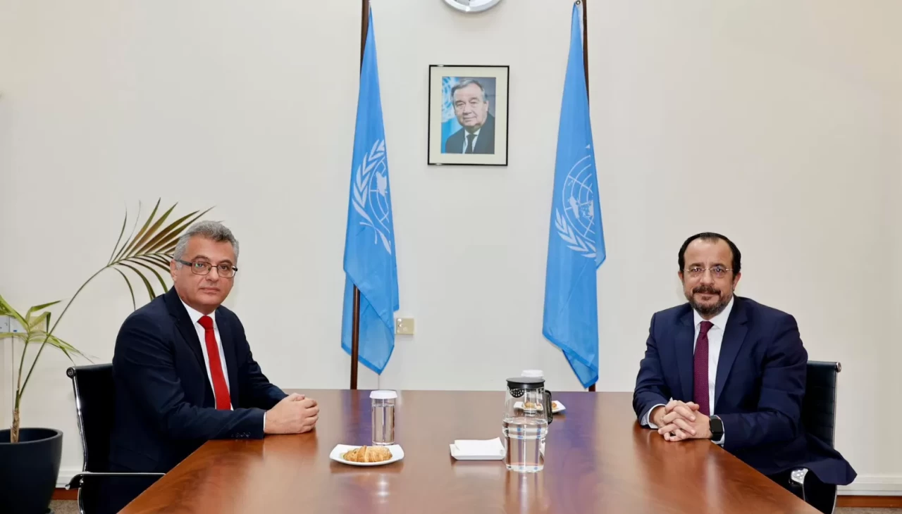 KKTC Cumhurbaşkanı Tufan Erhürman, GKRY Lideri Nikos Hristodulidis ile gerçekleştirdiği